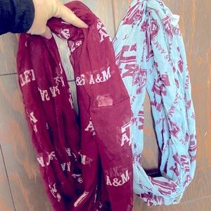 Texas A&M University infinity scarf set of 2